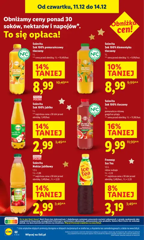 Lidl - gazetka promocyjna Oferta od czwartku od czwartku 11.12 do niedzieli 14.12 - strona 62