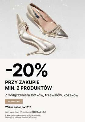 CCC - gazetka promocyjna -20% przy zakupie min. 2 produktów od czwartku 11.12 do środy 17.12