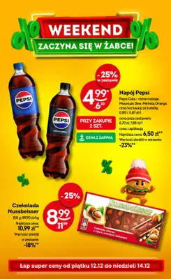 Żabka - gazetka promocyjna Gazetka weekendowa od piątku 12.12 do niedzieli 14.12