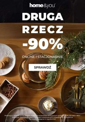 home&you - gazetka promocyjna Druga rzecz -90% od czwartku 11.12 do wtorku 16.12
