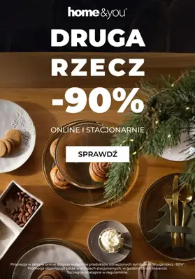 home&you - gazetka promocyjna Druga rzecz -90% od czwartku 11.12 do wtorku 16.12