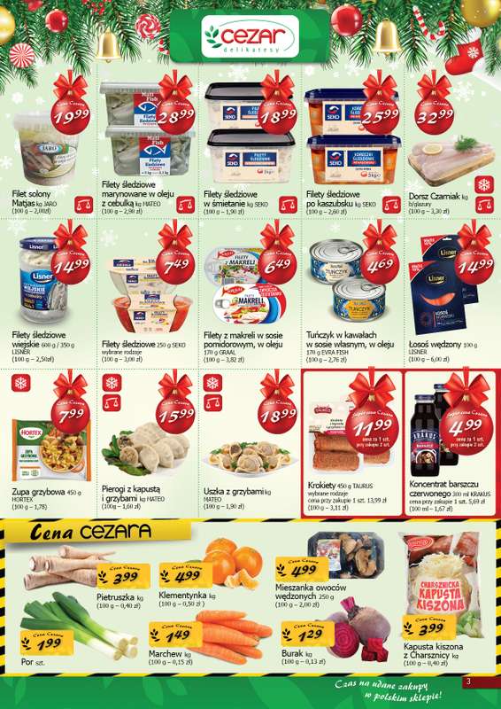 CEZAR Delikatesy - gazetka promocyjna Gazetka od czwartku 11.12 do wtorku 23.12 - strona 3