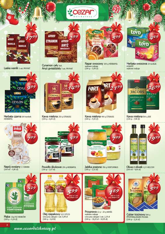 CEZAR Delikatesy - gazetka promocyjna Gazetka od czwartku 11.12 do wtorku 23.12 - strona 8