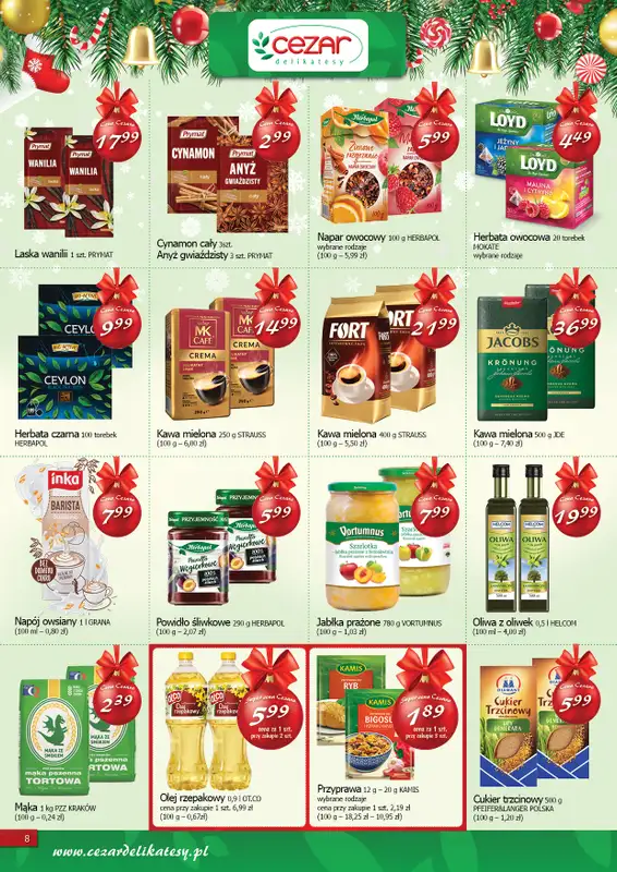 CEZAR Delikatesy - gazetka promocyjna Gazetka od czwartku 11.12 do wtorku 23.12 - strona 8