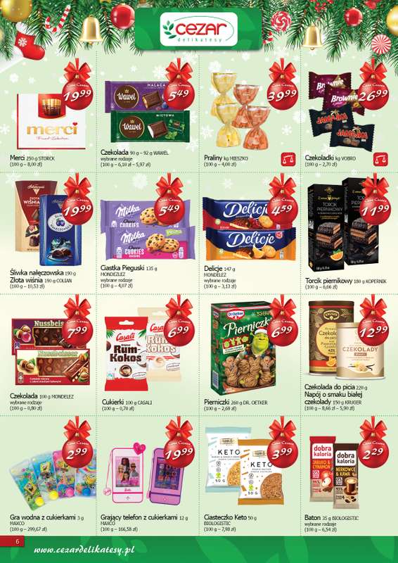 CEZAR Delikatesy - gazetka promocyjna Gazetka od czwartku 11.12 do wtorku 23.12 - strona 6