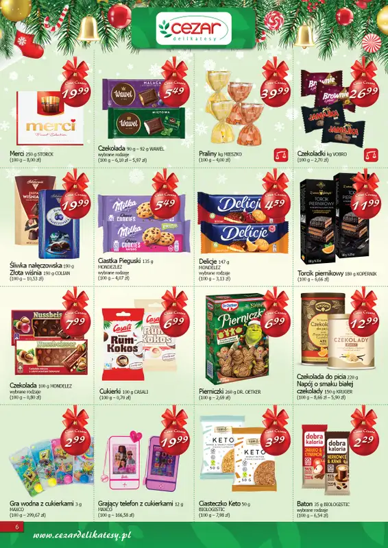 CEZAR Delikatesy - gazetka promocyjna Gazetka od czwartku 11.12 do wtorku 23.12 - strona 6