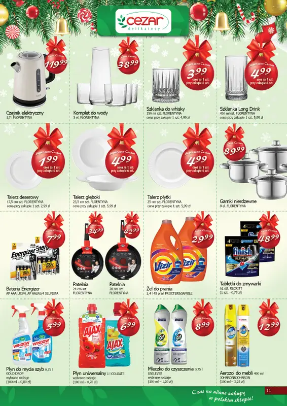 CEZAR Delikatesy - gazetka promocyjna Gazetka od czwartku 11.12 do wtorku 23.12 - strona 11