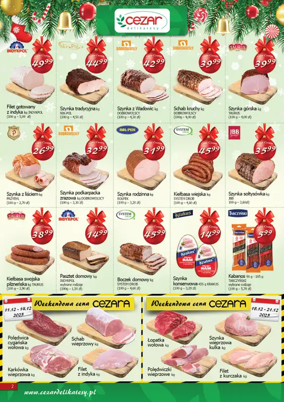 CEZAR Delikatesy - gazetka promocyjna Gazetka od czwartku 11.12 do wtorku 23.12 - strona 2