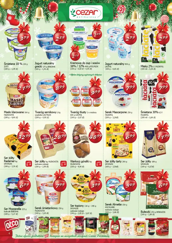 CEZAR Delikatesy - gazetka promocyjna Gazetka od czwartku 11.12 do wtorku 23.12 - strona 4
