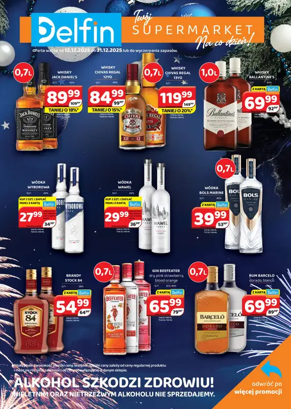 Delfin - gazetka promocyjna Gazetka alkoholowa od piątku 12.12 do środy 31.12 - strona 2
