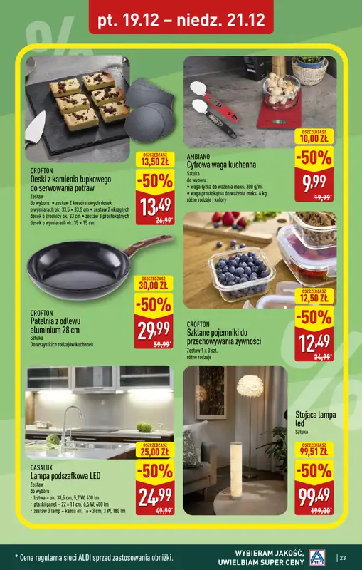 Aldi - gazetka promocyjna SOSNOWIEC: WIELKIE OTWARCIE już w piątek: 19.12! od piątku 19.12 do niedzieli 21.12 - strona 23