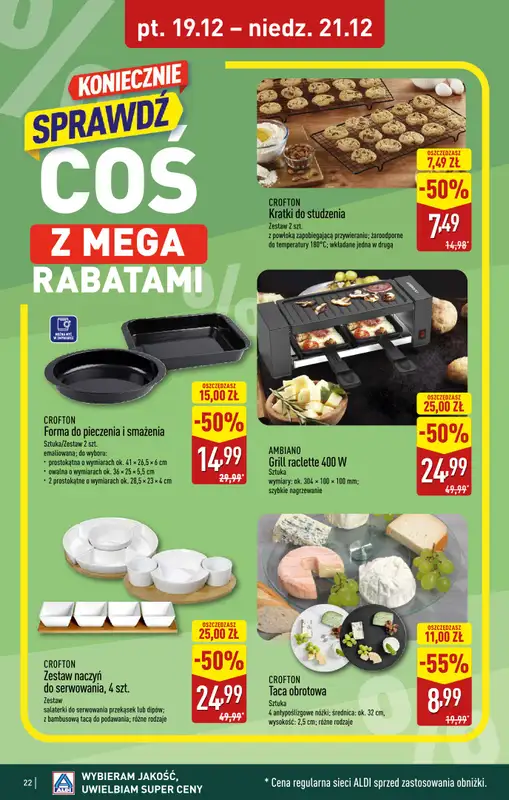 Aldi - gazetka promocyjna SOSNOWIEC: WIELKIE OTWARCIE już w piątek: 19.12! od piątku 19.12 do niedzieli 21.12 - strona 22