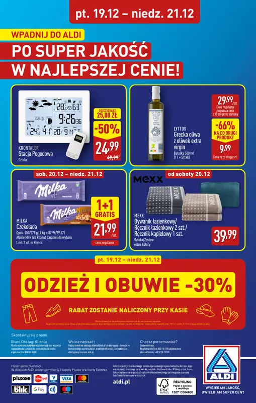 Aldi - gazetka promocyjna SOSNOWIEC: WIELKIE OTWARCIE już w piątek: 19.12! od piątku 19.12 do niedzieli 21.12 - strona 32