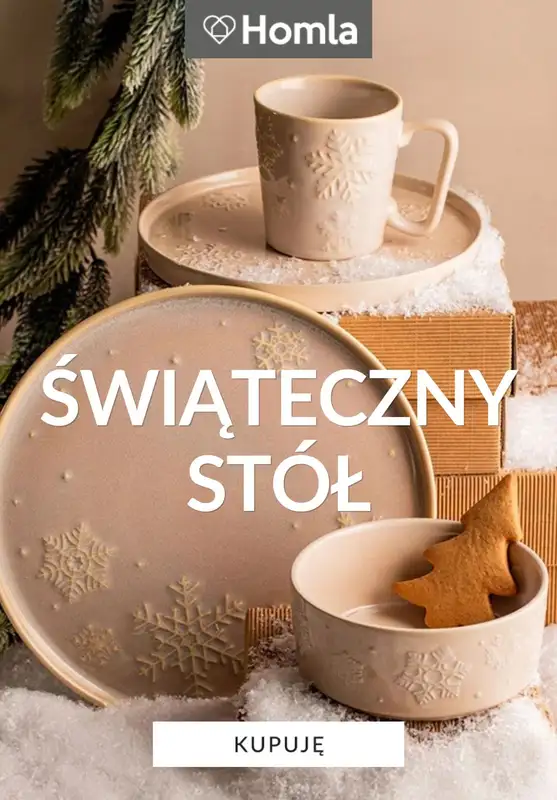 Homla - gazetka promocyjna Aranżacja świątecznego stołu  