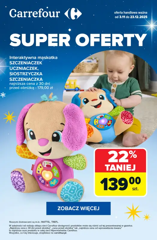 Carrefour - gazetka promocyjna Super promocje na zabawki dla najmłodszych! od piątku 12.12 do czwartku 18.12
