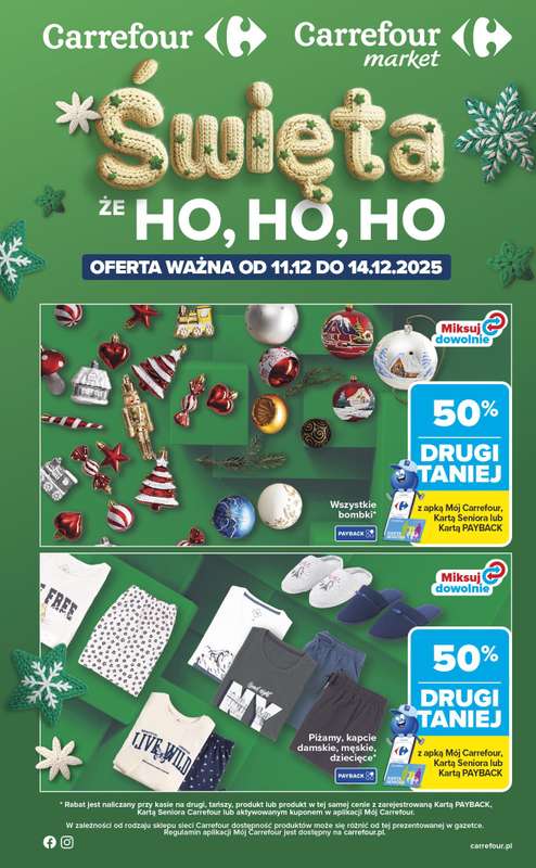 Carrefour - gazetka promocyjna Gazetka Święta, że HO, HO, HO od czwartku 11.12 do niedzieli 14.12