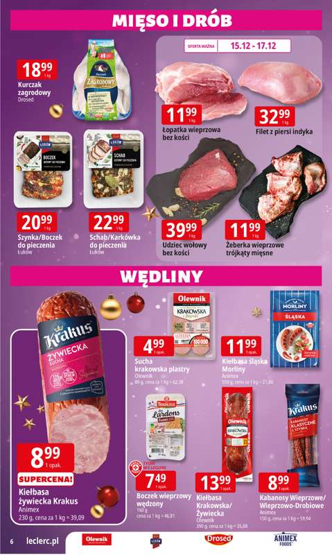 Leclerc - gazetka promocyjna Oferta E.Leclerc I Święta w dobrej cenie od poniedziałku 15.12 do wtorku 23.12 - strona 6