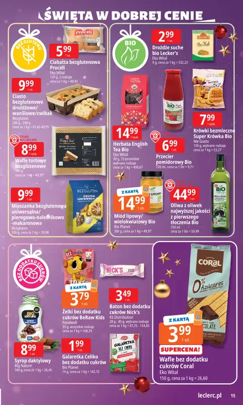 Leclerc - gazetka promocyjna Oferta E.Leclerc I Święta w dobrej cenie od poniedziałku 15.12 do wtorku 23.12 - strona 15