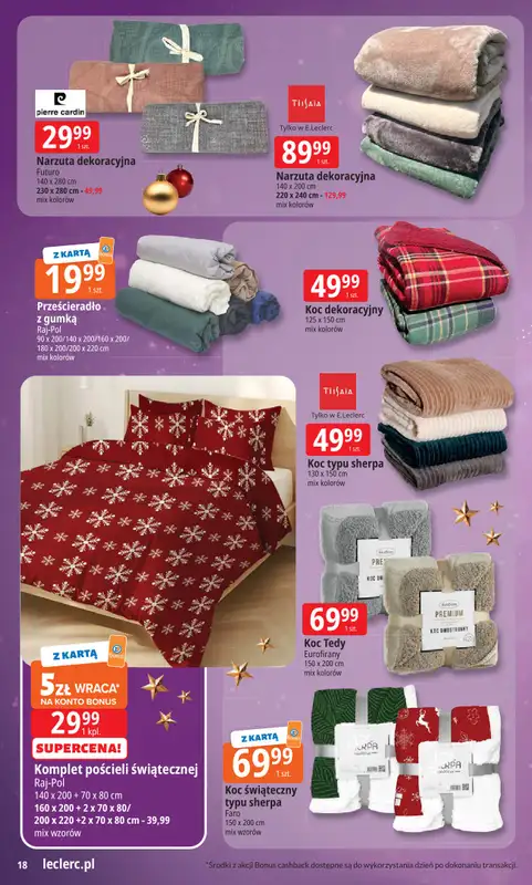 Leclerc - gazetka promocyjna Oferta E.Leclerc I Święta w dobrej cenie od poniedziałku 15.12 do wtorku 23.12 - strona 18