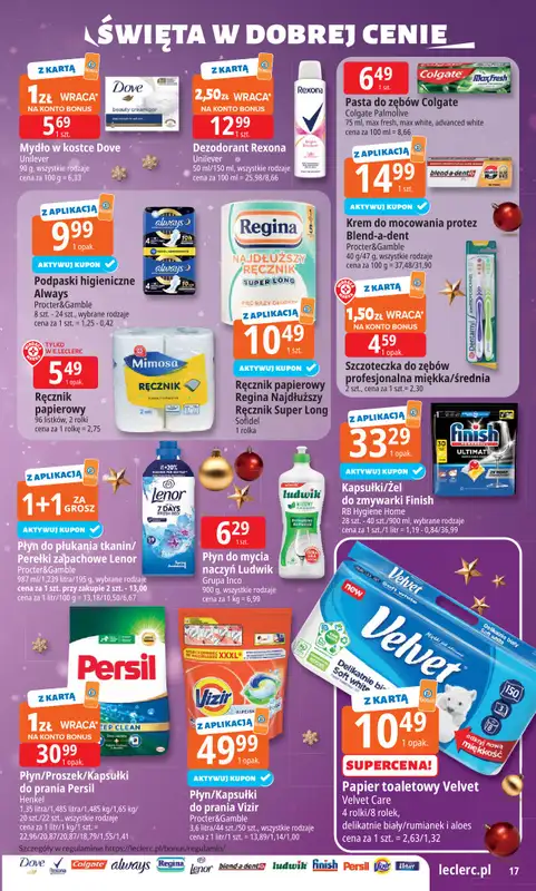 Leclerc - gazetka promocyjna Oferta E.Leclerc I Święta w dobrej cenie od poniedziałku 15.12 do wtorku 23.12 - strona 17