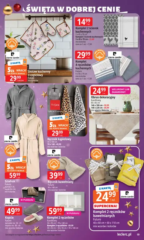 Leclerc - gazetka promocyjna Oferta E.Leclerc I Święta w dobrej cenie od poniedziałku 15.12 do wtorku 23.12 - strona 19