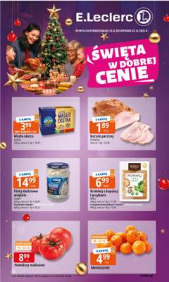 Leclerc - gazetka promocyjna Oferta E.Leclerc I Święta w dobrej cenie od poniedziałku 15.12 do wtorku 23.12