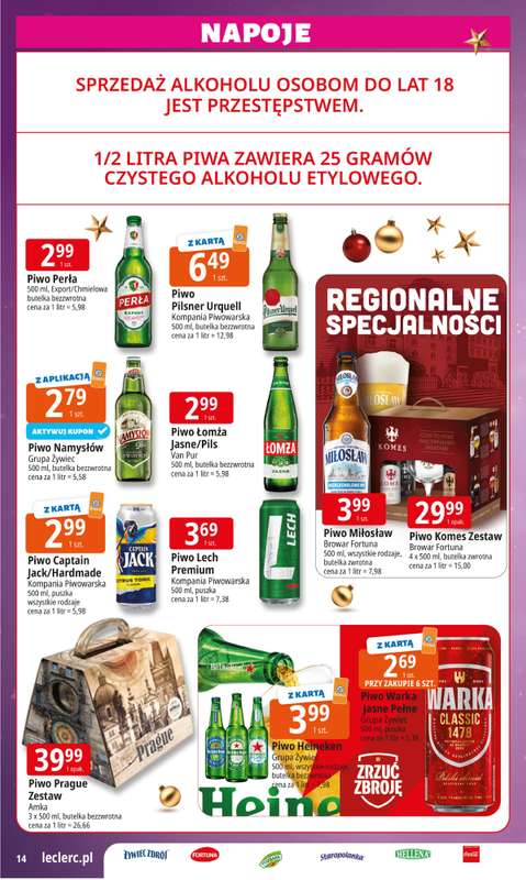 Leclerc - gazetka promocyjna Oferta E.Leclerc I Święta w dobrej cenie od poniedziałku 15.12 do wtorku 23.12 - strona 14