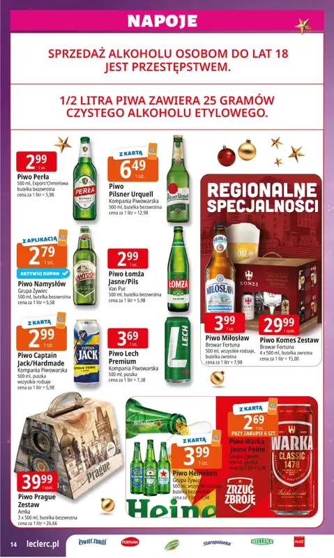 Leclerc - gazetka promocyjna Oferta E.Leclerc I Święta w dobrej cenie od poniedziałku 15.12 do wtorku 23.12 - strona 14