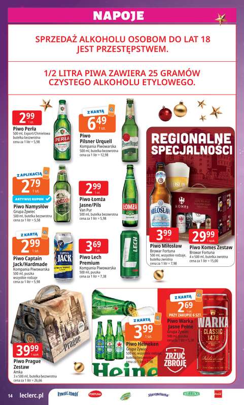 Leclerc - gazetka promocyjna Oferta E.Leclerc I Święta w dobrej cenie od poniedziałku 15.12 do wtorku 23.12 - strona 14