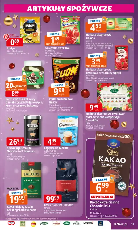 Leclerc - gazetka promocyjna Oferta E.Leclerc I Święta w dobrej cenie od poniedziałku 15.12 do wtorku 23.12 - strona 11