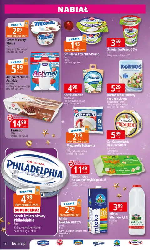 Leclerc - gazetka promocyjna Oferta E.Leclerc I Święta w dobrej cenie od poniedziałku 15.12 do wtorku 23.12 - strona 2