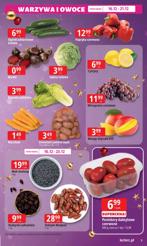 Leclerc - gazetka promocyjna Oferta E.Leclerc I Święta w dobrej cenie od poniedziałku 15.12 do wtorku 23.12 - strona 5