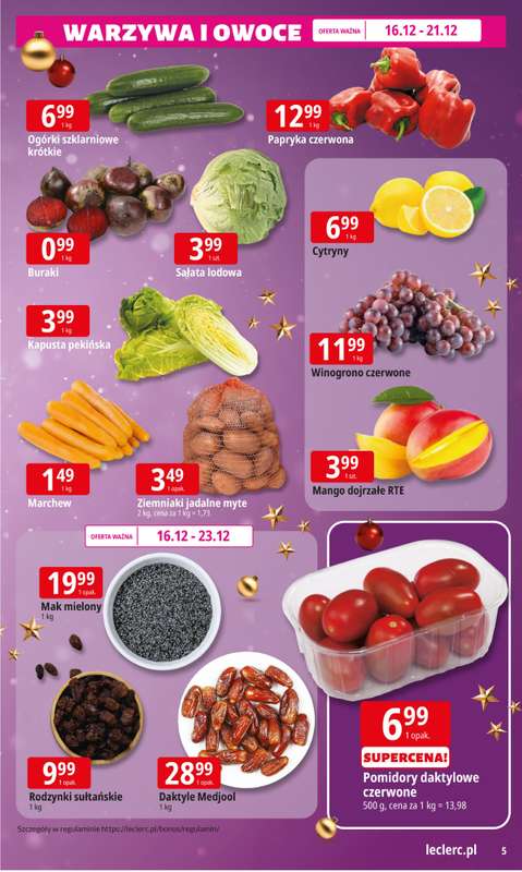 Leclerc - gazetka promocyjna Oferta E.Leclerc I Święta w dobrej cenie od poniedziałku 15.12 do wtorku 23.12 - strona 5