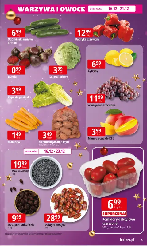 Leclerc - gazetka promocyjna Oferta E.Leclerc I Święta w dobrej cenie od poniedziałku 15.12 do wtorku 23.12 - strona 5