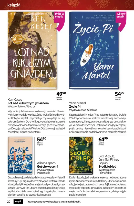 Empik - gazetka promocyjna Tom kultury: książki od czwartku 11.12 do wtorku 23.12 - strona 20
