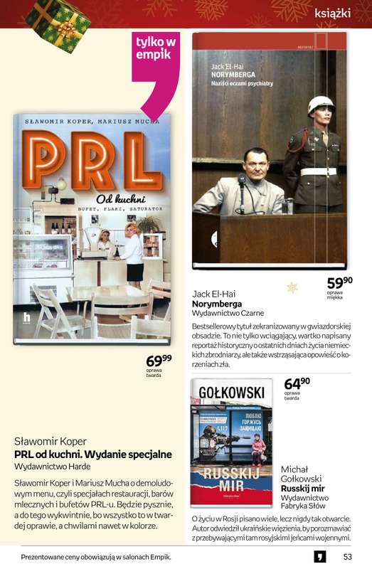 Empik - gazetka promocyjna Tom kultury: książki od czwartku 11.12 do wtorku 23.12 - strona 53