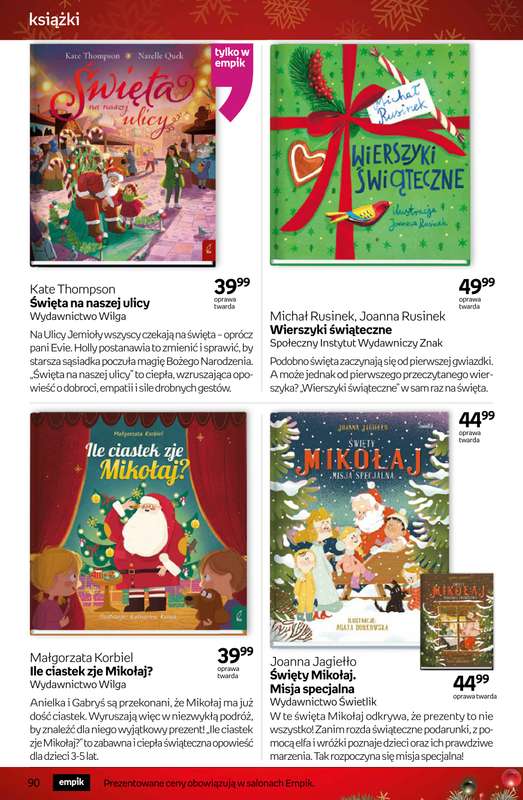 Empik - gazetka promocyjna Tom kultury: książki od czwartku 11.12 do wtorku 23.12 - strona 90