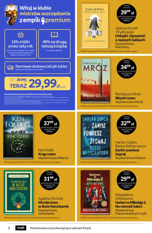 Empik - gazetka promocyjna Tom kultury: książki od czwartku 11.12 do wtorku 23.12 - strona 2