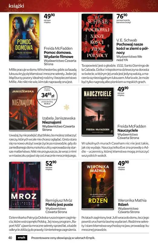 Empik - gazetka promocyjna Tom kultury: książki od czwartku 11.12 do wtorku 23.12 - strona 40