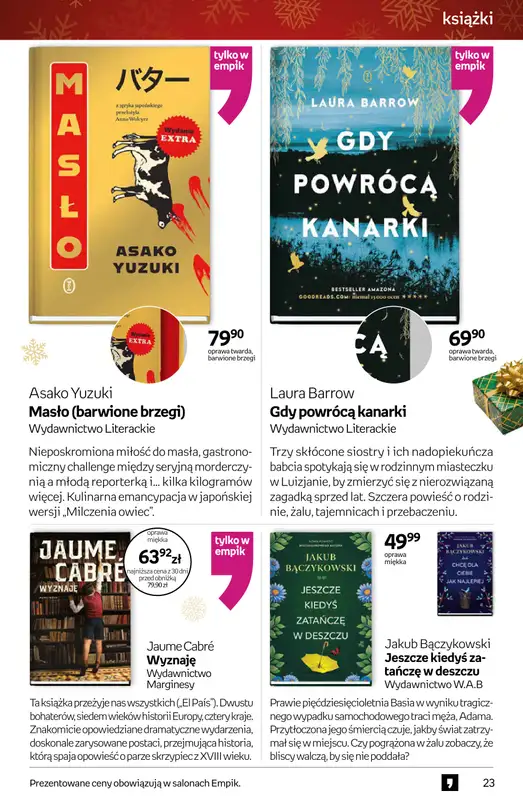 Empik - gazetka promocyjna Tom kultury: książki od czwartku 11.12 do wtorku 23.12 - strona 23