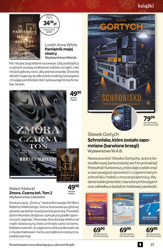 Empik - gazetka promocyjna Tom kultury: książki od czwartku 11.12 do wtorku 23.12 - strona 37