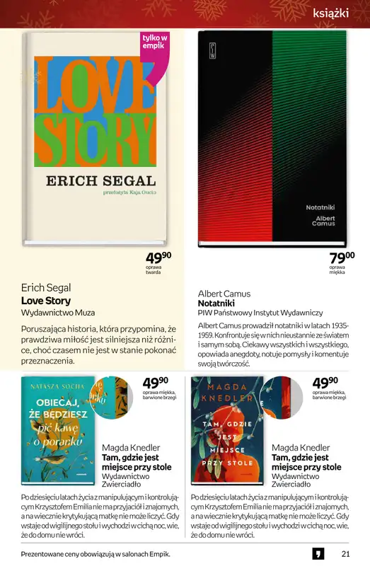 Empik - gazetka promocyjna Tom kultury: książki od czwartku 11.12 do wtorku 23.12 - strona 21