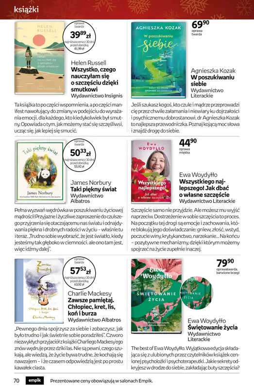 Empik - gazetka promocyjna Tom kultury: książki od czwartku 11.12 do wtorku 23.12 - strona 70