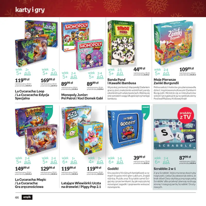 Empik - gazetka promocyjna Katalog zabawek od czwartku 11.12 do wtorku 23.12 - strona 44