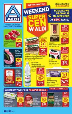 Aldi - gazetka promocyjna Weekend super cen w Aldi! od czwartku 18.12 do niedzieli 21.12