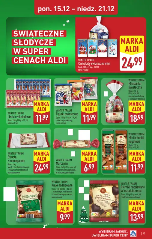 Aldi - gazetka promocyjna Weekend super cen w Aldi! od czwartku 18.12 do niedzieli 21.12 - strona 13