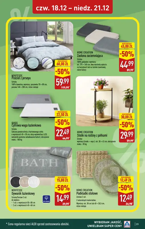 Aldi - gazetka promocyjna RZESZÓW: WIELKIE OTWARCIE już w czwartek: 18.12! od czwartku 18.12 do niedzieli 21.12 - strona 23