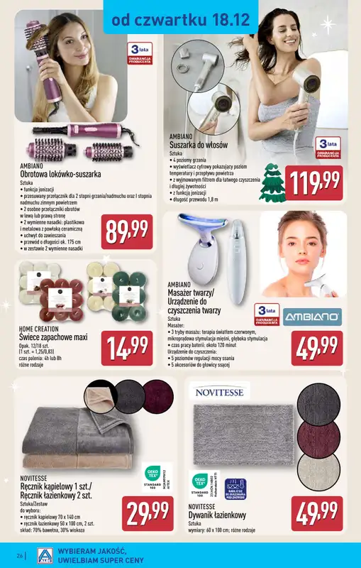 Aldi - gazetka promocyjna RZESZÓW: WIELKIE OTWARCIE już w czwartek: 18.12! od czwartku 18.12 do niedzieli 21.12 - strona 26