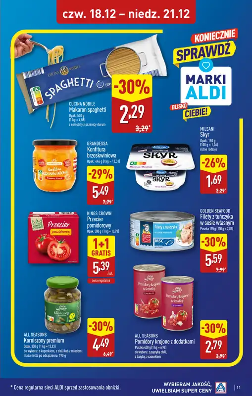 Aldi - gazetka promocyjna RZESZÓW: WIELKIE OTWARCIE już w czwartek: 18.12! od czwartku 18.12 do niedzieli 21.12 - strona 11