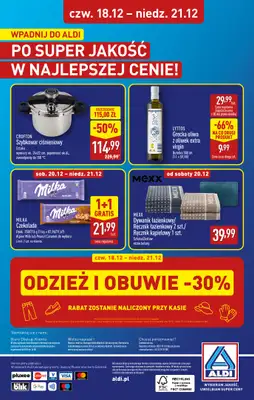 Aldi - gazetka promocyjna RZESZÓW: WIELKIE OTWARCIE już w czwartek: 18.12! od czwartku 18.12 do niedzieli 21.12 - strona 32